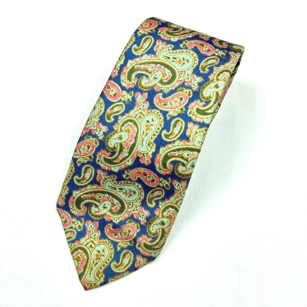 VTG Brooks Brothers Makers Silk Tie Paisley Print